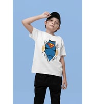 Süperman Baskılı Unisex Film Kahramanı Çocuk Tişört (1-12 Yaş)