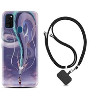 Samsung M21 M22 M23 M30 M31S M32 Kılıf Boyun Askılı Silikon Kız ve Ejderha 1742