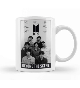 Bts Black And White Kupa Bardak Porselen