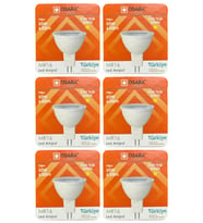 (6 Adet) Osaka 7W (50W) Sarı Işık (3000K) G4 Duylu (İğne Bacak) Led Çanak Ampul