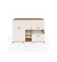 Kronos Dolap 13 Raflı 7 Kapaklı 220x59x163 Çam-Aytaşı