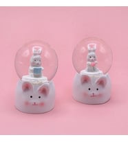 Mini Boy Tavşan Tasarımlı Işıklı Kar Küresi