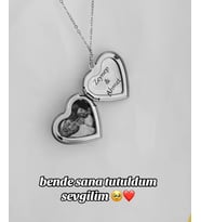 Kalpli Kapaklı Resimli İsimli Çelik Kolye - En Güzel Hediye