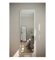 150 Cm Beyaz Çapraz Oval Duvar Salon Antre Hol Koridor Mutfak Banyo Ofis Aynası