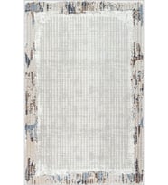 Eliana Home Baskılı, Yıkanabilir Kaymaz Taban Salon Halısı LNA0759 100x150 cm (Krem)