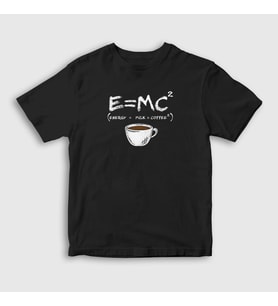 Presmono Unisex Çocuk Siyah Emc2 Science Albert Einstein T-Shirt 332479tt