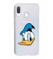 Samsung Galaxy A40  Kapak Donald Duck Tasarımlı Şeffaf Silikon Kılıf