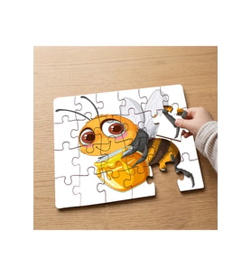 Bal Tutan Güzel Arı Tasarımlı 24 Parça Ahşap Çocuk Puzzle MPK0346