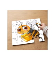 Bal Tutan Güzel Arı Tasarımlı 24 Parça Ahşap Çocuk Puzzle MPK0346