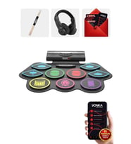 Midex DDX-75 Şarjlı Dijital Davul 9 Ped 2 Ayak Pedalı Bluetooth (Kulaklık Çubuklar Adaptör Full Set)
