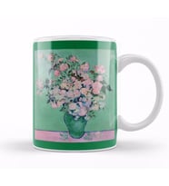 Van Gogh Pink Roses In A Vase Kupa Bardak Porselen