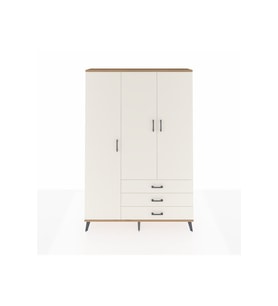 Arges Gardrop 6 Raflı 3 Çekmeceli Tek Askılı 132x30x195 Çam-Aytaşı