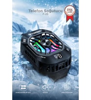 Torima Kablolu Cep Telefon Soğutucu Oyuncu Radyatör Soğutma Fanı F25 Siyah