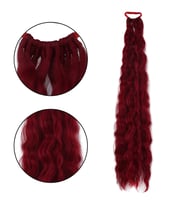 Lastik Tokalı At Kuyruğu Kabarık Afro Daalı / Kızıl