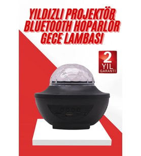 Masa ve Gece Lambası Renkli Projektör Işıklı Disko Topu Bluetooth Hoparlör