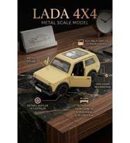 Lada Niva 4x4 Metal Çek Bırak Oyuncak Araba Açılabilir Kapılı Diecast Model Araç 12 cm
