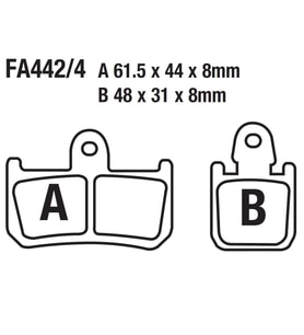 Yamaha Ön Fren Disk Balatası Fa442 Yzf R1 Uyumlu (2007-2014)Mt-01(