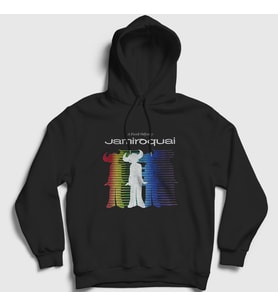 Presmono Unisex Siyah Logo Jamiroquai Kapüşonlu Sweatshirt 470771tt