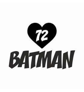 Kalpli 72 Batman Araba Sticker siyah 20x15 CM (Siyah)