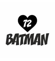 Kalpli 72 Batman Araba Sticker siyah 20x15 CM (Siyah)