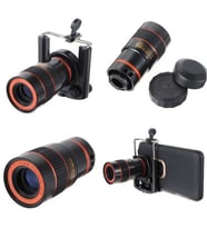 8X18 Zoom Teleskop Telefon Kamera Lensi Mini El Dürbünü