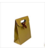 El Geçmeli Karton Çanta 16 x 12 x 6 cm, Mat Altın - 1 Adet (STD)