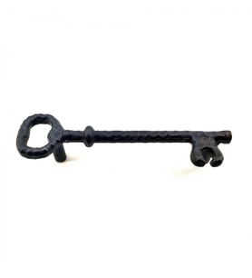 Antika Tarz Dekoratif Pirinç Anahtar Şeklinde Kapı Çekme Kolu, Mobilya, Sandık, Kutu Kulbu - 128Mm,