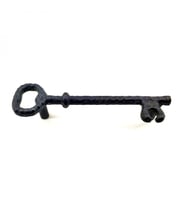 Antika Tarz Dekoratif Pirinç Anahtar Şeklinde Kapı Çekme Kolu, Mobilya, Sandık, Kutu Kulbu - 128Mm,