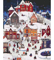 Noel Dilekleri Sayılarla Boyama Seti 40x50 cm (Tuvale Gerili)