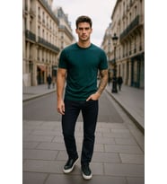 Erkek Likralı Regular Fit Lacivert Jean Pantolon