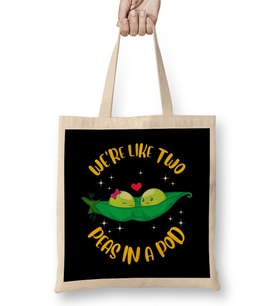 We re Like Two Peas In a Pod Adorable Married Pun Bez Çanta Uzun Saplı