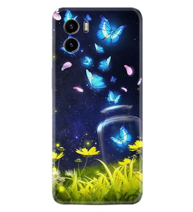 Vivo Y15S Y32 Y33S Y51 Y53S Kılıf Desemli Silikon Neon Butterflys 1309