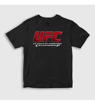 Presmono Unisex Çocuk Siyah Logo Symbol Ufc Mma T-Shirt 428361tt