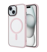 Coverzone ?Phone 15 Plus ile Uyumlu Sert PC Arka Y�zey Wireless ?arj �zellikli Buzlu Saydam ZF Kapak