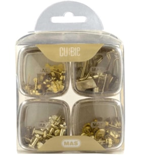 Cubbie Premium 4'lü Kutu Ataş Raptiye Seti, Gold
