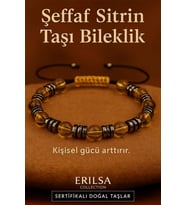 Sertifikalı Şeffaf Bal Sitrin Taşı Bileklik 8x8 mm – Kişisel Güç ve Bereket Taşı (Çok Renkli)