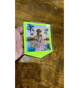 ÇİFT KATLI NEON YEŞİL SİLİKON KIZ ARMA DİKİŞ AKSESUARI  12X11 CM