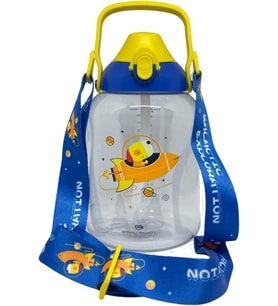 Lexroo Uzspace 1500ml Mega Boy Askılı Kulplu Pipetli/Pipetsiz Kullanım Tritan Çocuk Su Matarası