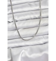 316L Çelik Zincir Gümüş Renk 60 cm Yılan Zincir Kadın Kolye - TJ-BKO10681