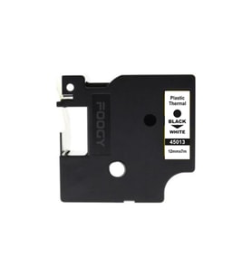 Dymo D1 Etiket Muadili Thermal Plastik Şerit Etiket Beyaz 12mm X 7mt