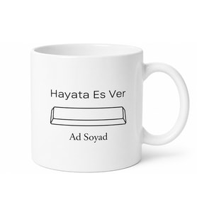 Klavye Boşluk Tuşu Çizimli Hayata Es Veren Dinlenme Zamanı Kupa Bardak Hediye