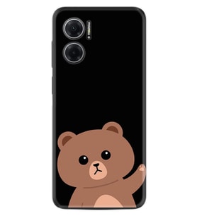 Xiaomi Redmi Note 11E Kılıf Resimli Desenli Silikon Platinium Series Hello Bear 1905