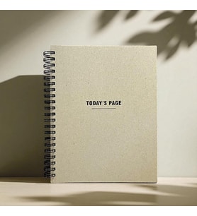 Tarihsiz 6 Aylık Günlük Planlayıcı Spiralli Sert Kapaklı Organizer Not Defteri 204 Sayfa 22 x 28,5 cm