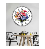 Retro Tasarımlı Duvar Saati 35x35 Cm (Desenli)