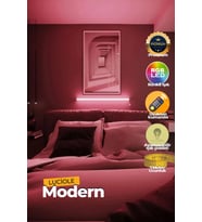 Şerit LED Çok Renkli Led Lambader Yapışkanlı 1 Metre Her Alana Uygun Uzaktan Kumandalı Wpembe Modlu