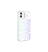 Apple iPhone 12 Uyumlu Kılıf Zore M-Blue Desenli Kapak (Siyah - Beyaz)