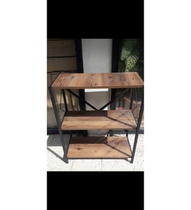 Modern Dekoratif Mdf Ahşap 3 Raflı Servis Arabası