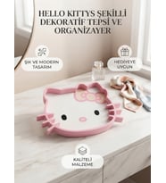 Hello Kitty Şekilli Dekoratif Tepsi ve Organizer