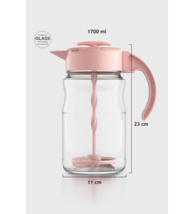 Renga Spiro 1700 ml Pudra Kapaklı Cam Karıştırma Sürahisi 111030