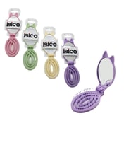 Aynalı Çocuk Tarağı - Katlanır - Oval - Plastik